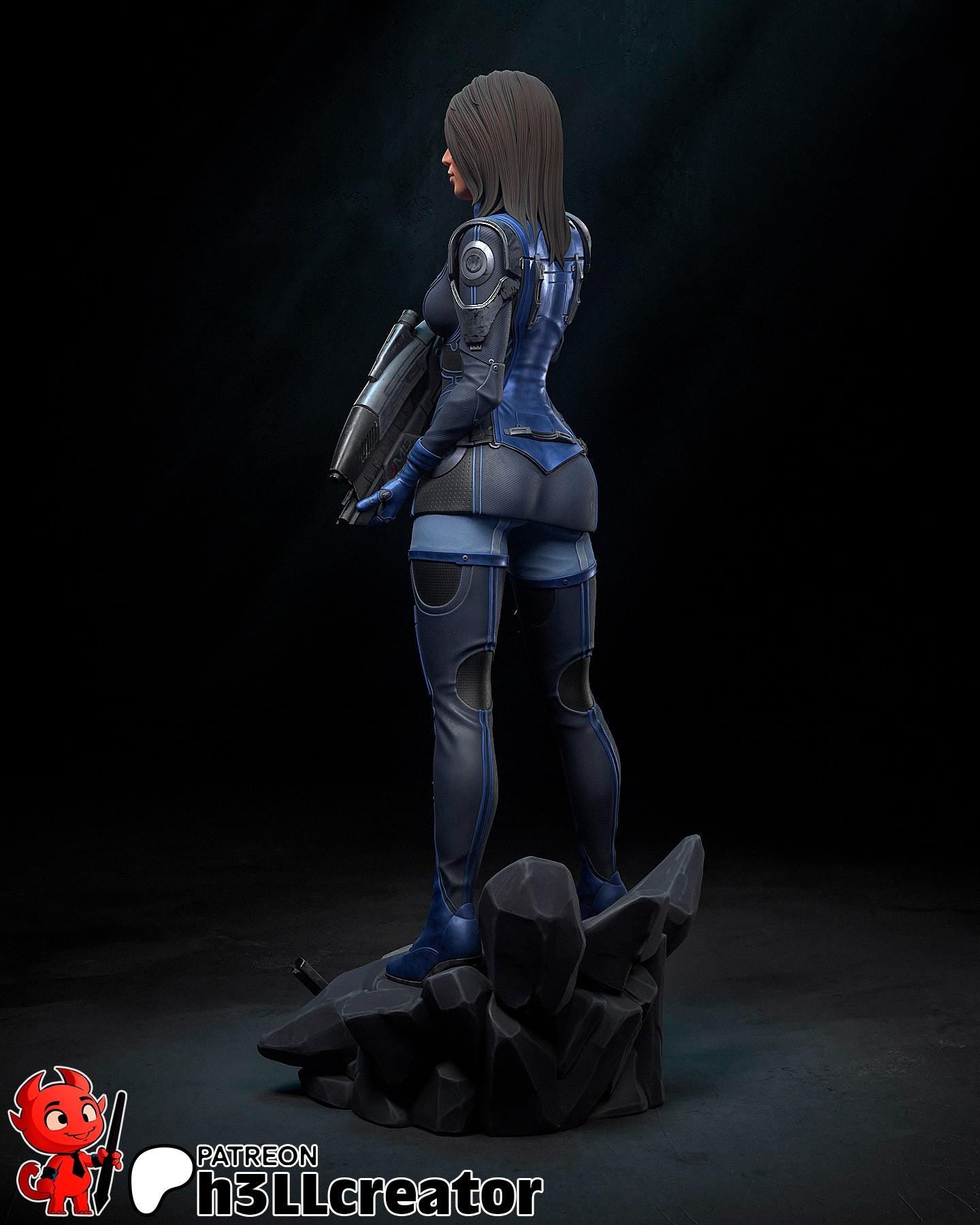 1:12 Gunnery Chief | Resin Garage Kit Figure Game Fan Art | h3LL creator