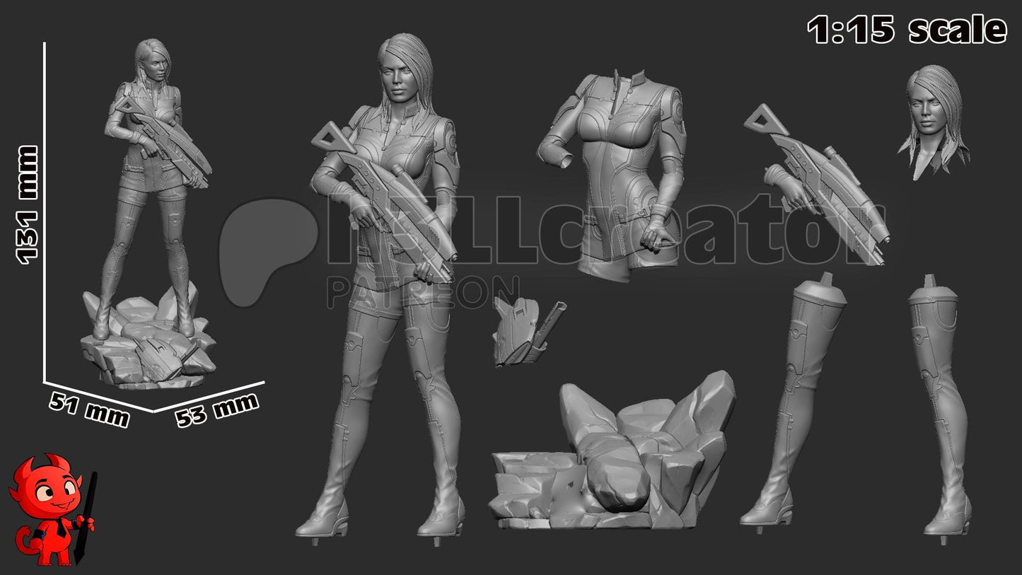 1:12 Gunnery Chief | Resin Garage Kit Figure Game Fan Art | h3LL creator
