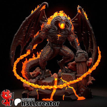1:12 Fiery Shadow Demon | Resin Garage Kit Figure Movie Book Fan Art | h3LL creator