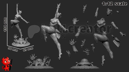 1:12 Martial Artist | Resin Garage Kit Figure Game Fan Art | h3LL creator