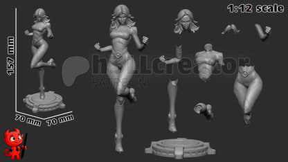 1:12 Invisible Heroine | Resin Garage Kit Figure Game Comic Fan Art | h3LL creator
