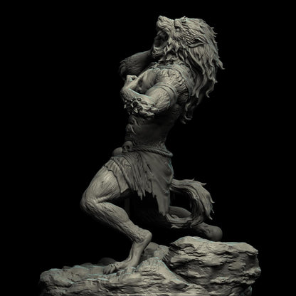 Werewolf, Wolf Man, Scream, Howl, Tear, Rip | Monster Horror Fantasy | Tabletop and Display | NS Miniatures