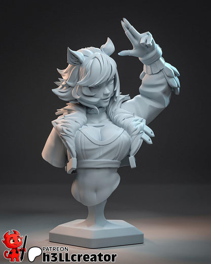 1:12 Squirrely Girlie | Resin Garage Kit Figure Game Comic Fan Art | h3LL creator