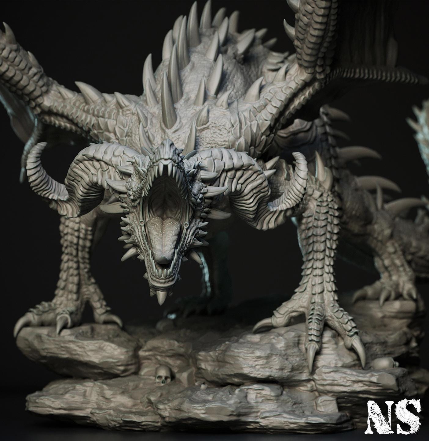 Young Red Dragon Roar | D&D Horror Fantasy | NS Miniatures