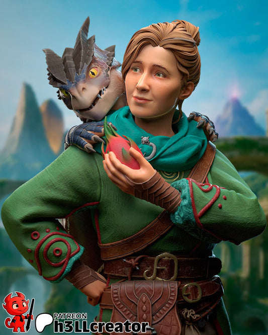 1:12 Writer of Fantasy | Resin Garage Kit Figure Game Fan Art | h3LL creator