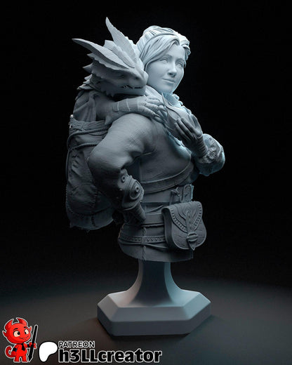 1:12 Writer of Fantasy | Resin Garage Kit Figure Game Fan Art | h3LL creator