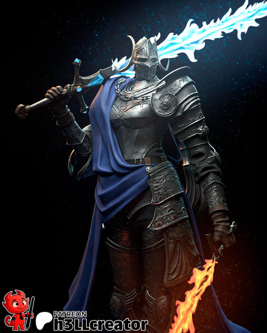 1:12 Twin Moon Knight | Resin Garage Kit Figure Game Fan Art | h3LL creator