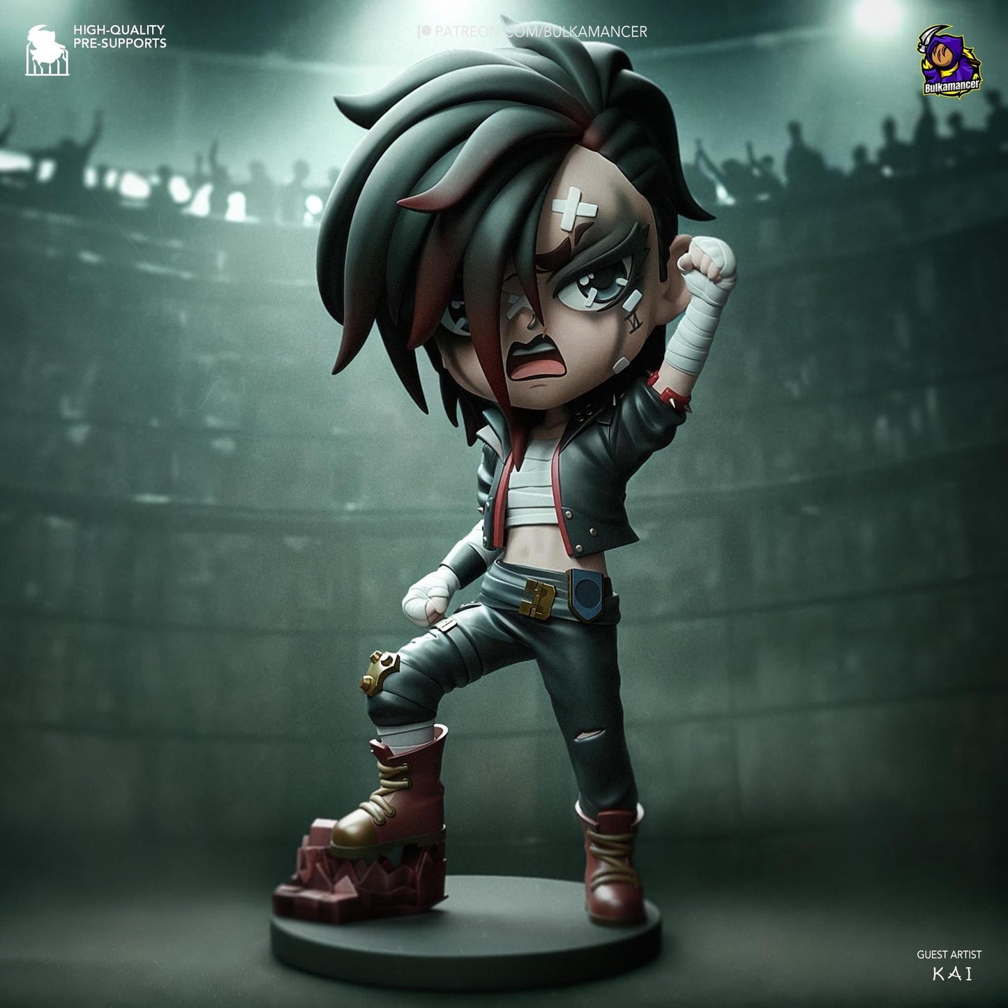 Chibi Victorious Brawler | Resin Garage Kit Sculpture Anime Video Game Fan Art Statue | Bulkamancer Sculpts