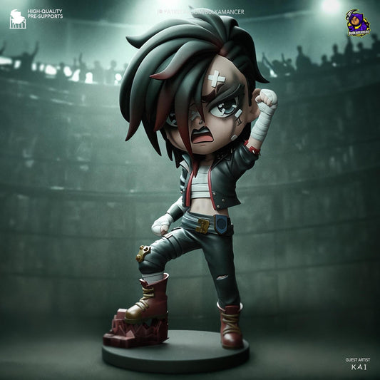 Chibi Victorious Brawler | Resin Garage Kit Sculpture Anime Video Game Fan Art Statue | Bulkamancer Sculpts