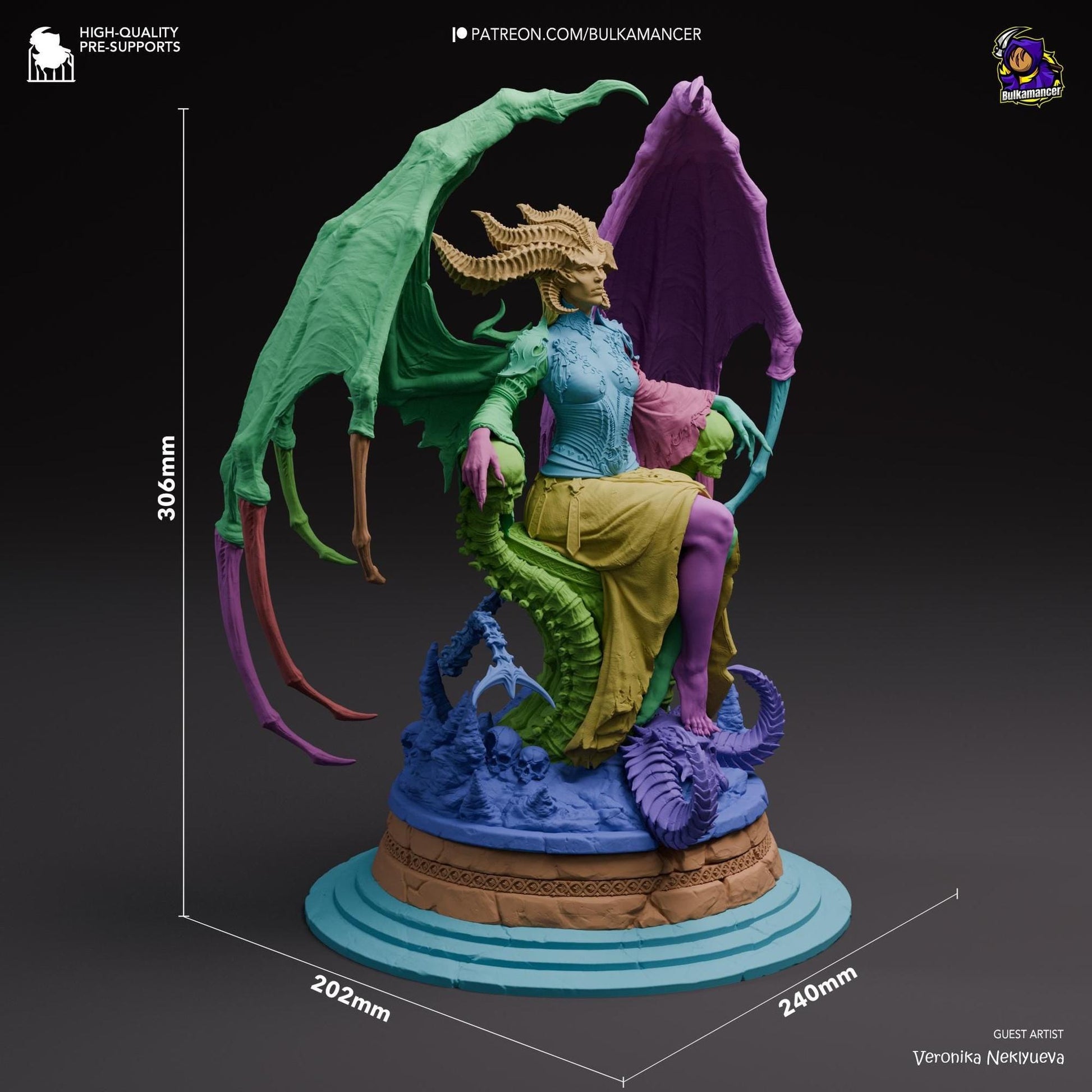 Mother of Demons | Resin Garage Kit Sculpture Anime Video Game Fan Art Statue | Bulkamancer Sculpts
