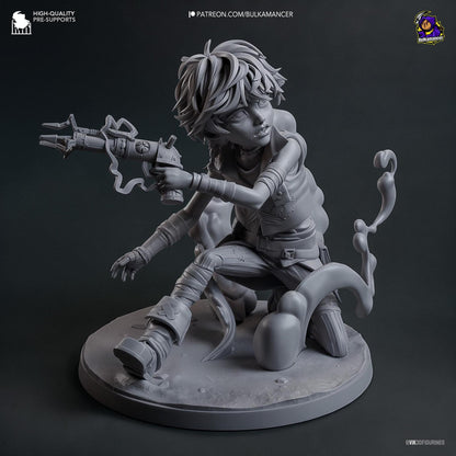 Mute Sidekick | 3D Print Garage Kit Anime Fan Art Statue | Bulkamancer Sculpts