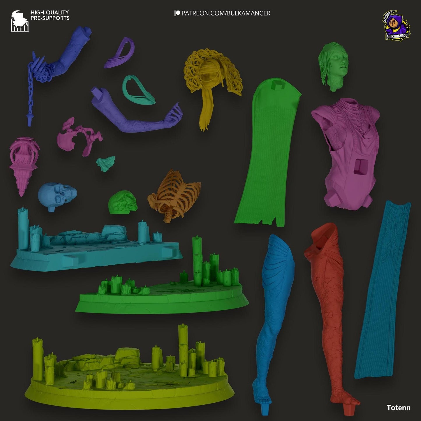 Plagued Priestess of Babylon | Resin Garage Kit Sculpture Anime Video Game Fan Art Statue | Bulkamancer Sculpts