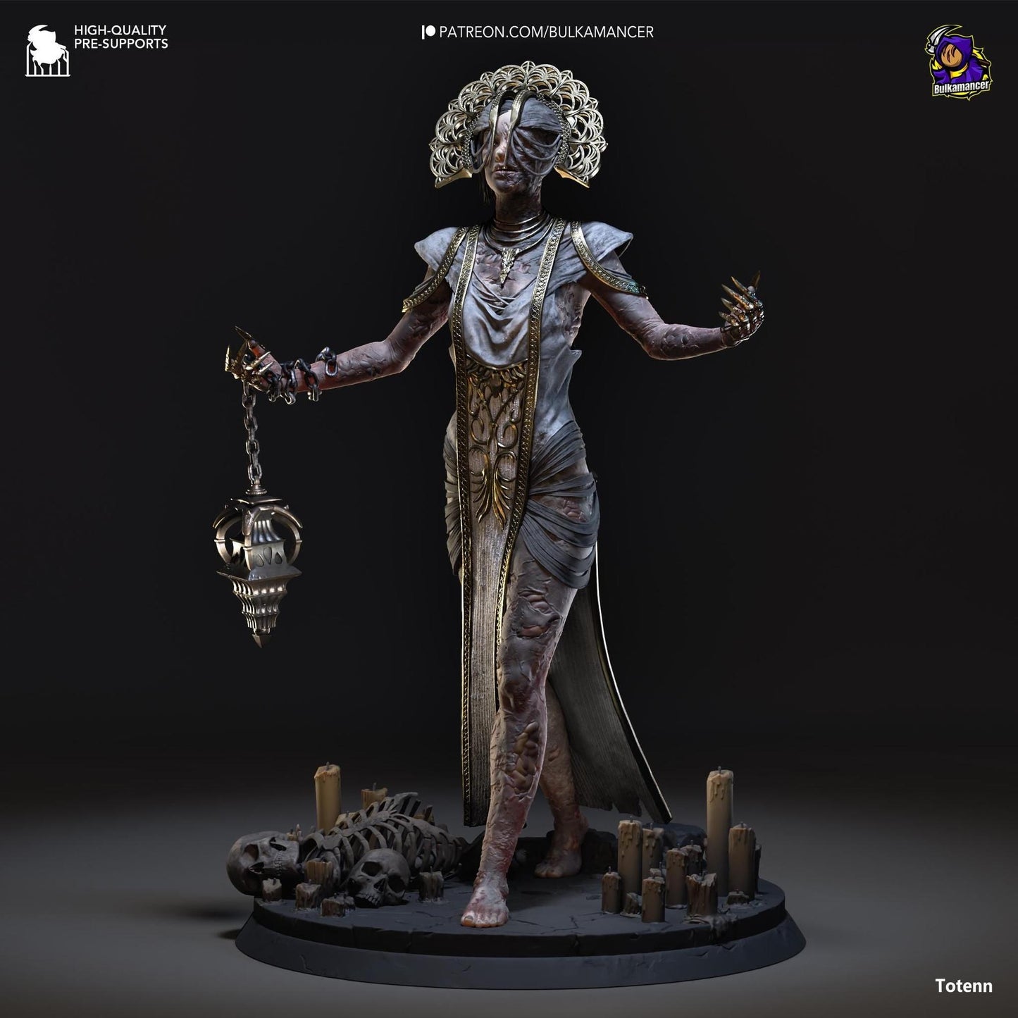 Plagued Priestess of Babylon | Resin Garage Kit Sculpture Anime Video Game Fan Art Statue | Bulkamancer Sculpts