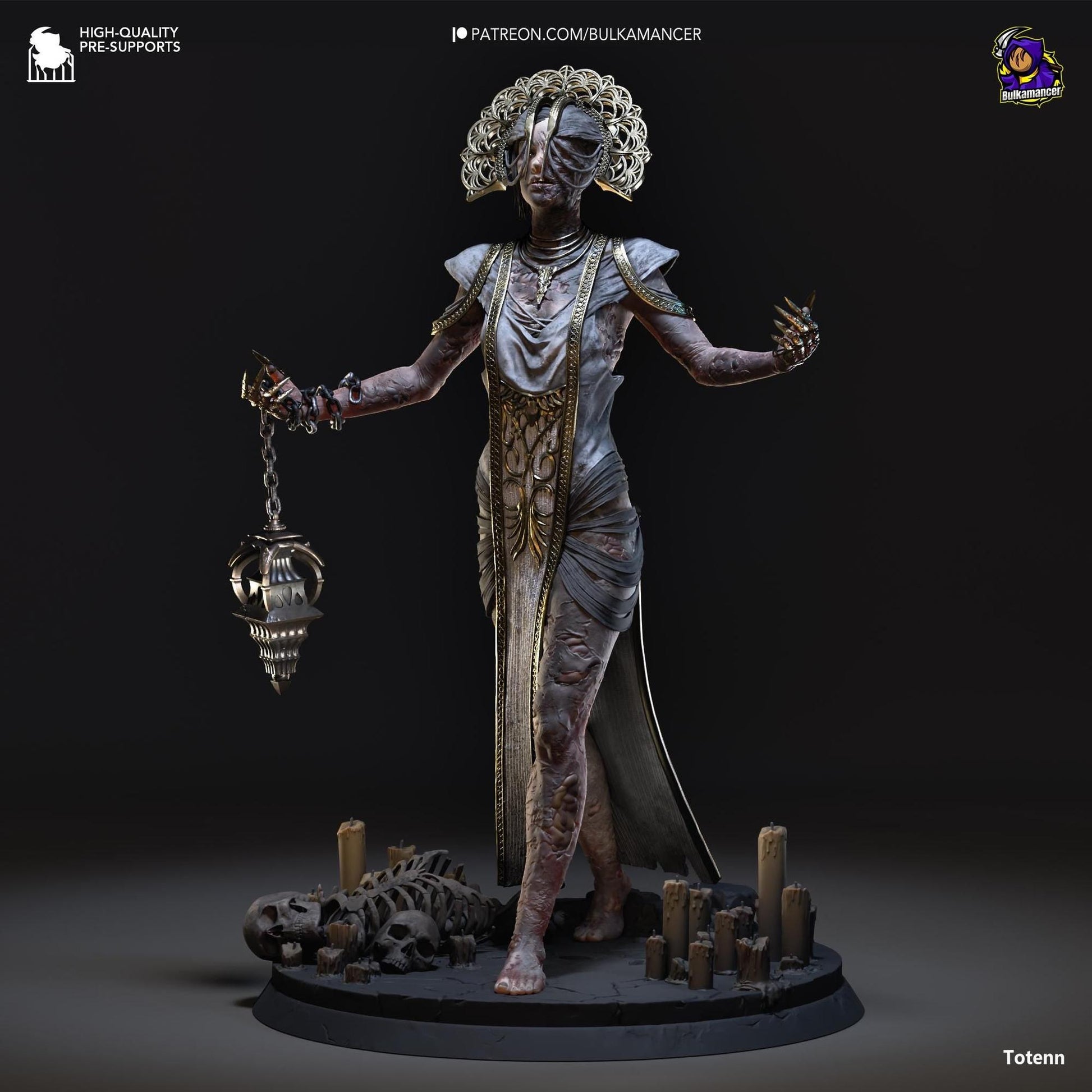 Plagued Priestess of Babylon | Resin Garage Kit Sculpture Anime Video Game Fan Art Statue | Bulkamancer Sculpts