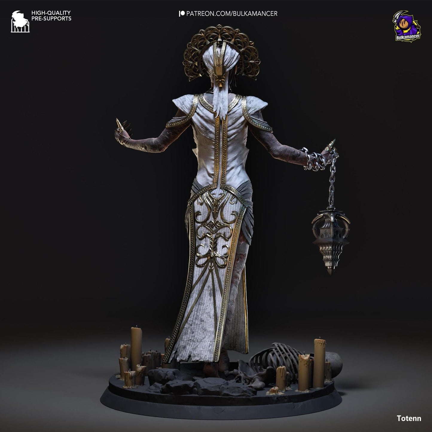 Plagued Priestess of Babylon | Resin Garage Kit Sculpture Anime Video Game Fan Art Statue | Bulkamancer Sculpts