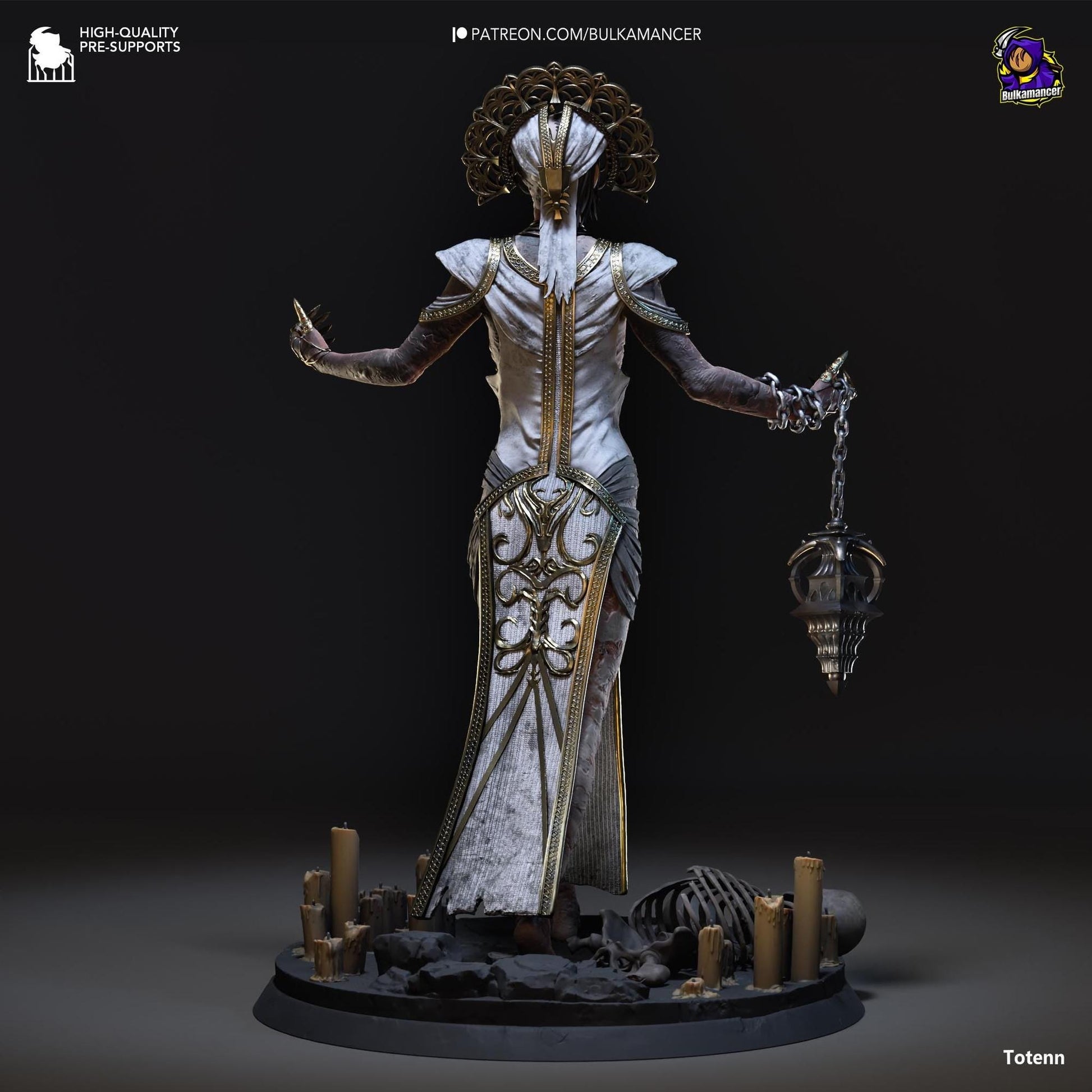 Plagued Priestess of Babylon | Resin Garage Kit Sculpture Anime Video Game Fan Art Statue | Bulkamancer Sculpts