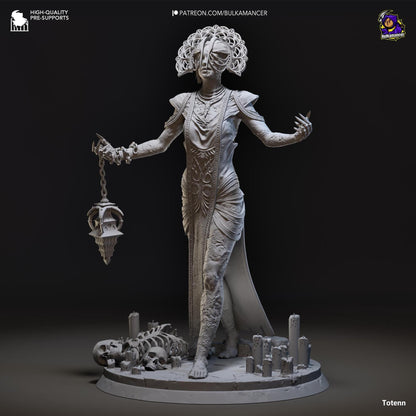 Plagued Priestess of Babylon | Resin Garage Kit Sculpture Anime Video Game Fan Art Statue | Bulkamancer Sculpts