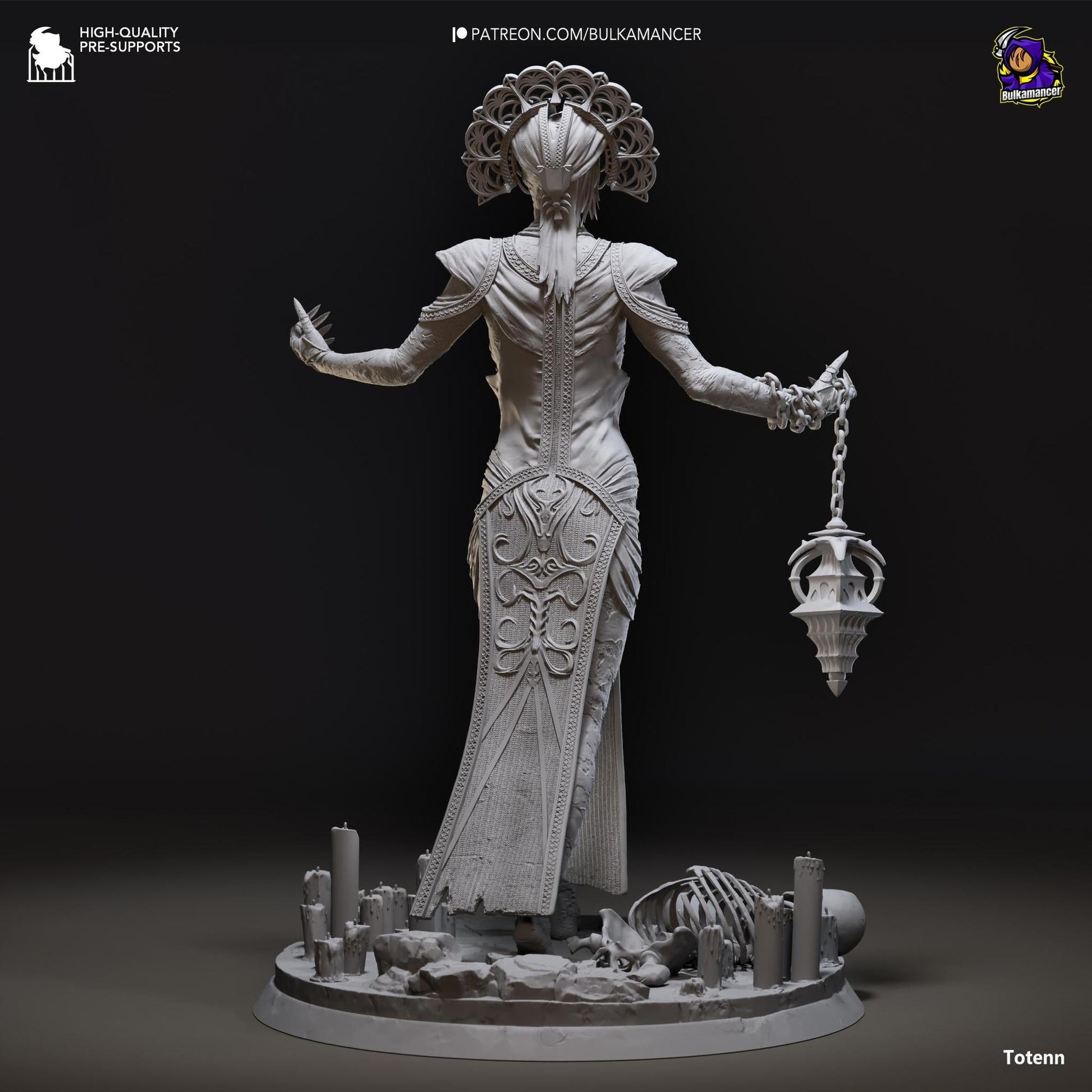 Plagued Priestess of Babylon | Resin Garage Kit Sculpture Anime Video Game Fan Art Statue | Bulkamancer Sculpts