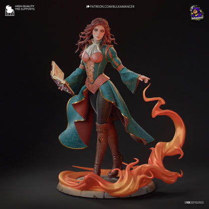 Red-Haired Enchantress | Resin Garage Kit Sculpture Anime Video Game Fan Art Statue | Bulkamancer Sculpts