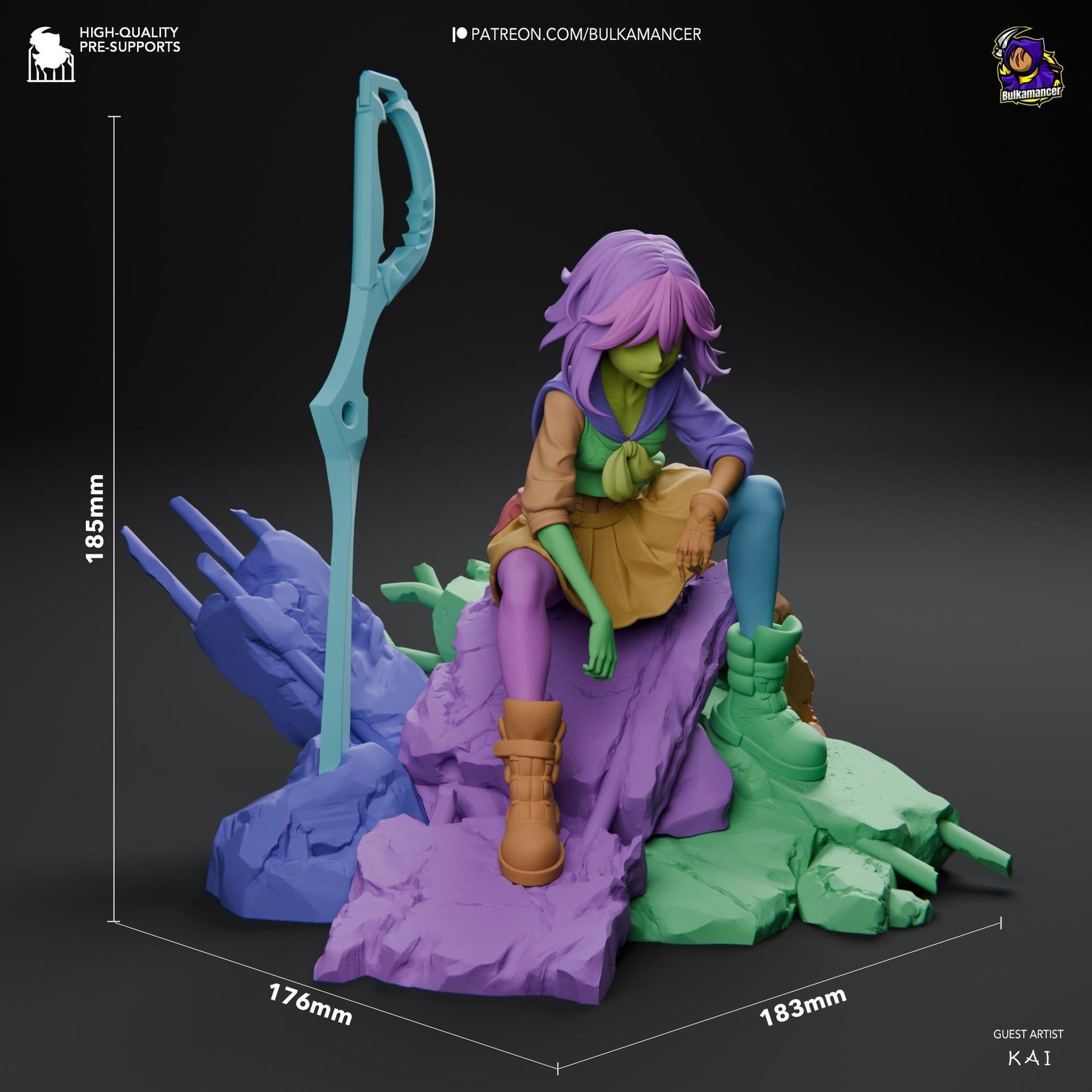 Scissor Wielder | Resin Garage Kit Sculpture Anime Video Game Fan Art Statue | Bulkamancer Sculpts