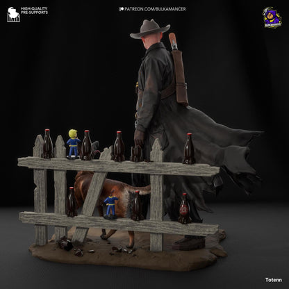 Undead Cowboy | Resin Garage Kit Sculpture Video Game Fan Art Statue | Bulkamancer Sculpts
