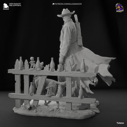 Undead Cowboy | Resin Garage Kit Sculpture Video Game Fan Art Statue | Bulkamancer Sculpts