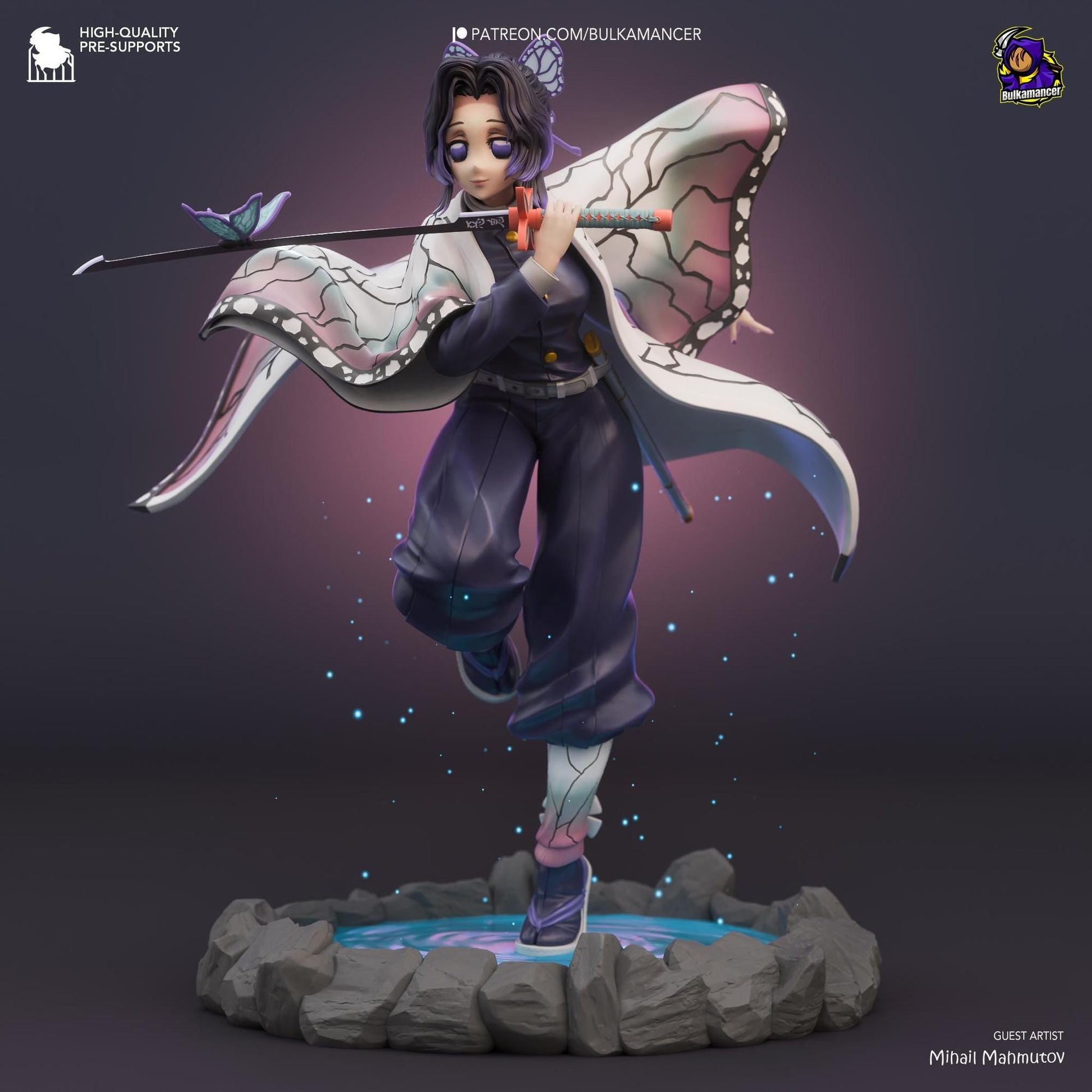 Venomous Butterfly | Resin Garage Kit Sculpture Anime Video Game Fan Art Statue | Bulkamancer Sculpts