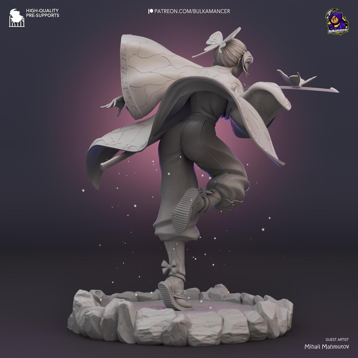Venomous Butterfly | Resin Garage Kit Sculpture Anime Video Game Fan Art Statue | Bulkamancer Sculpts