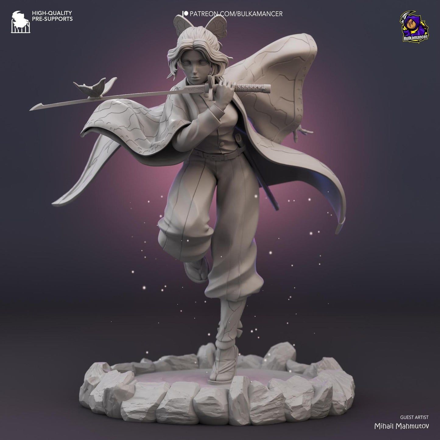 Venomous Butterfly | Resin Garage Kit Sculpture Anime Video Game Fan Art Statue | Bulkamancer Sculpts