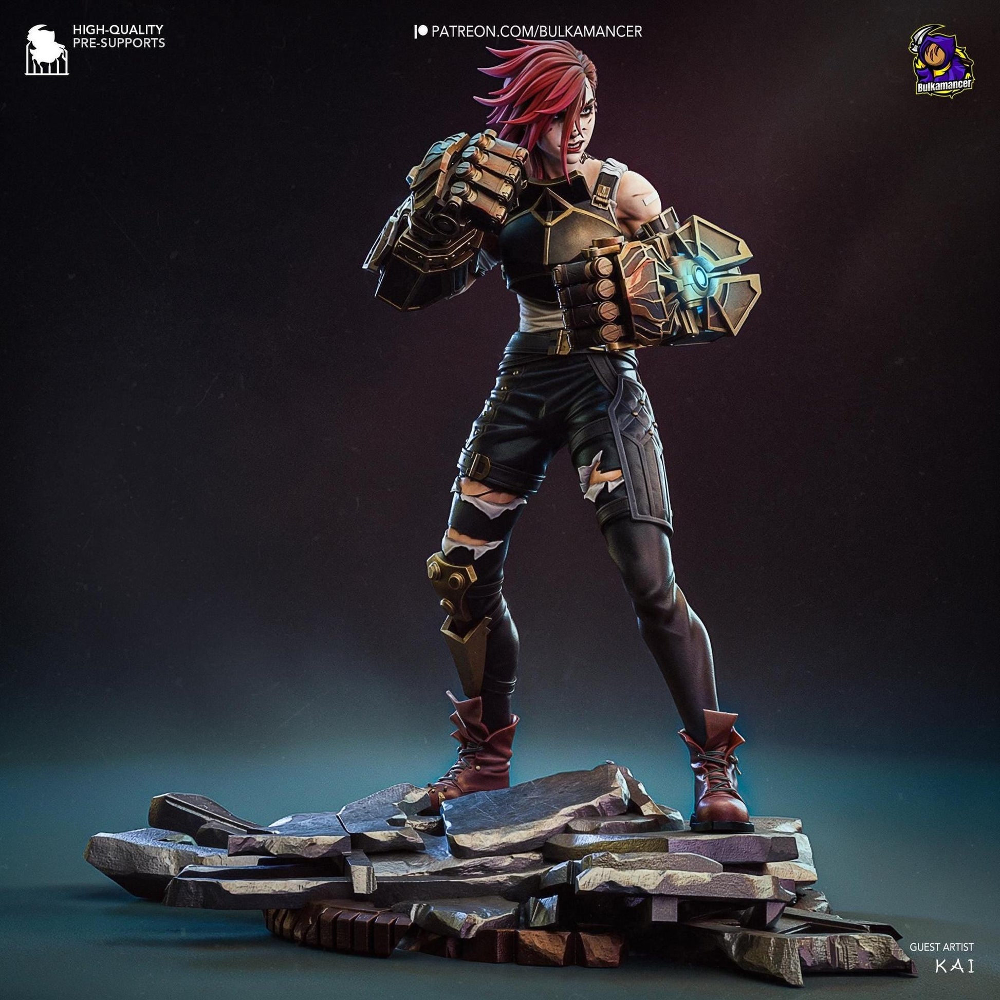 Victorious Brawler | Resin Garage Kit Sculpture Anime Video Game Fan Art Statue | Bulkamancer Sculpts