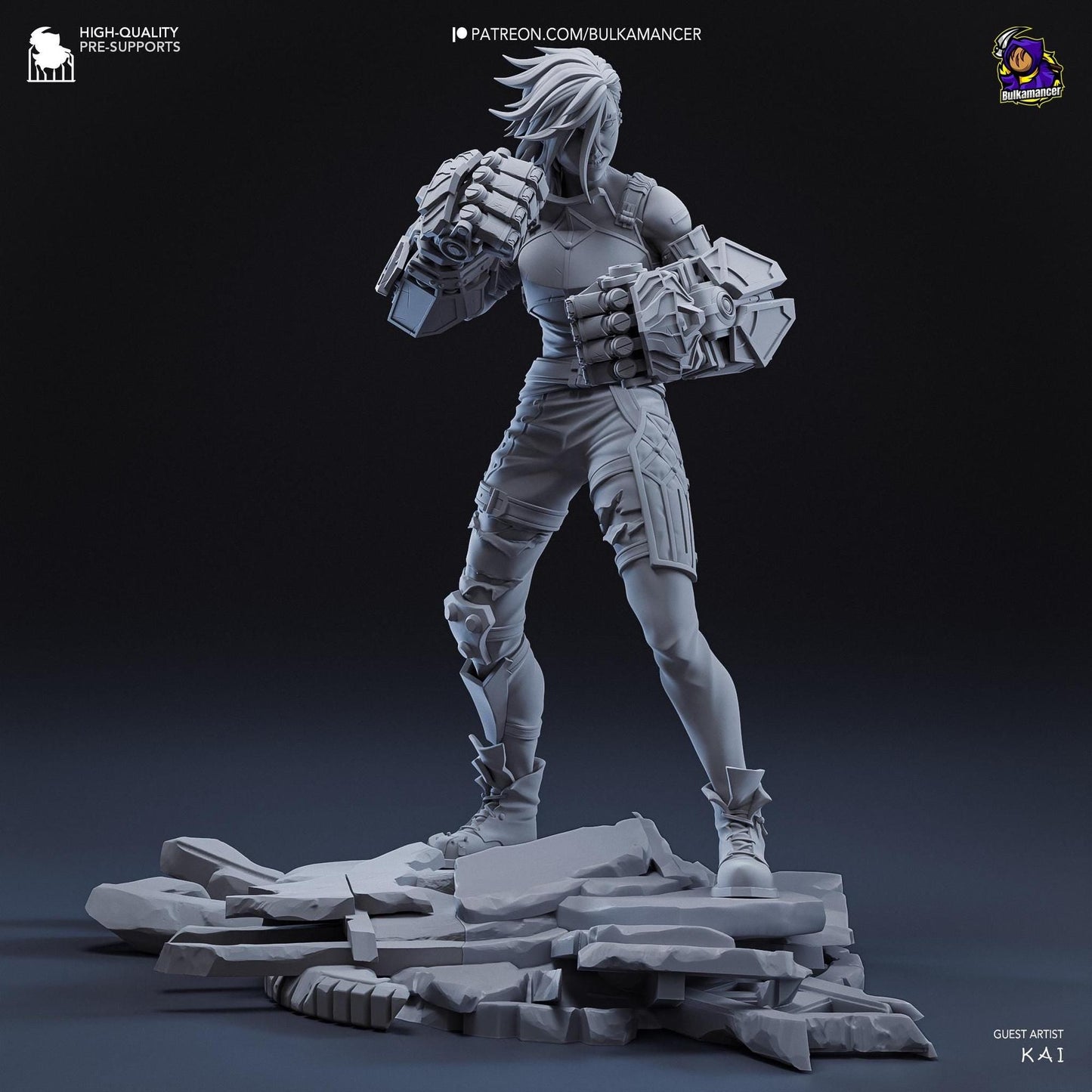 Victorious Brawler | Resin Garage Kit Sculpture Anime Video Game Fan Art Statue | Bulkamancer Sculpts