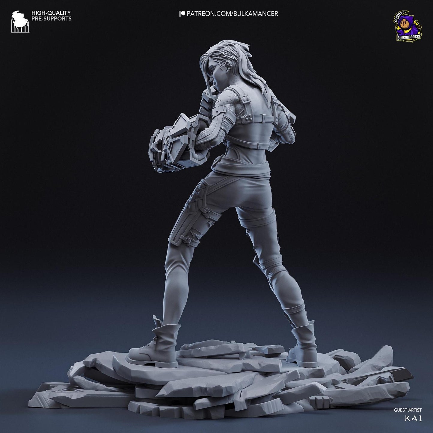 Victorious Brawler | Resin Garage Kit Sculpture Anime Video Game Fan Art Statue | Bulkamancer Sculpts