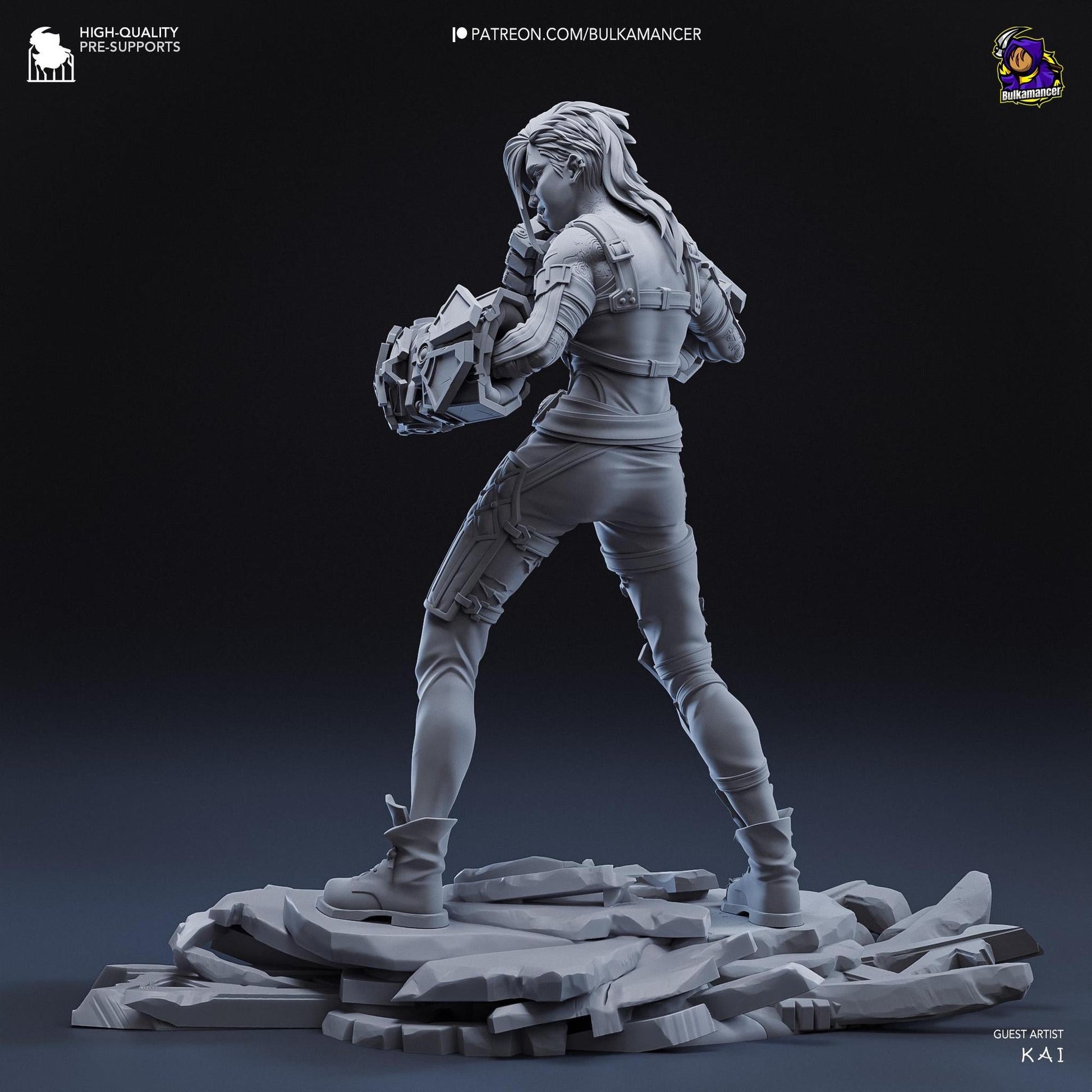 Victorious Brawler | Resin Garage Kit Sculpture Anime Video Game Fan Art Statue | Bulkamancer Sculpts