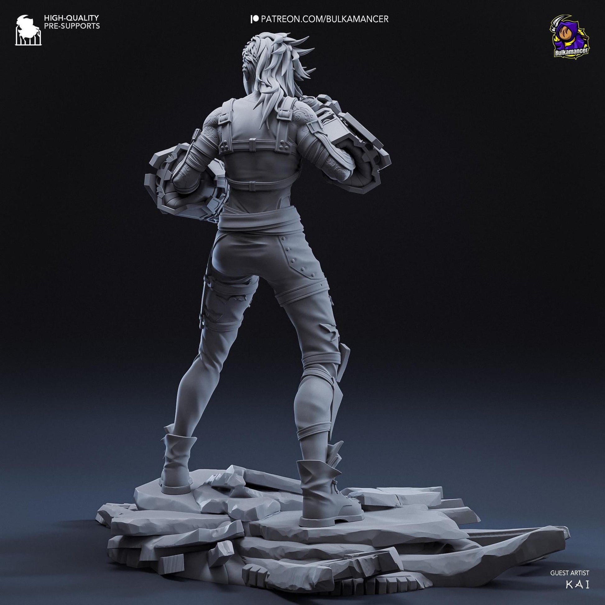 Victorious Brawler | Resin Garage Kit Sculpture Anime Video Game Fan Art Statue | Bulkamancer Sculpts