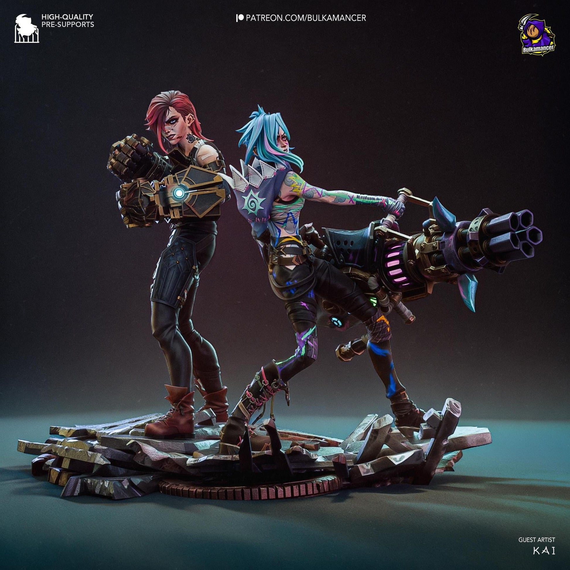 Arcane Diorama | Resin Garage Kit Sculpture Anime Video Game Fan Art Statue | Bulkamancer Sculpts