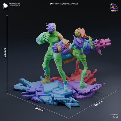 Arcane Diorama | Resin Garage Kit Sculpture Anime Video Game Fan Art Statue | Bulkamancer Sculpts