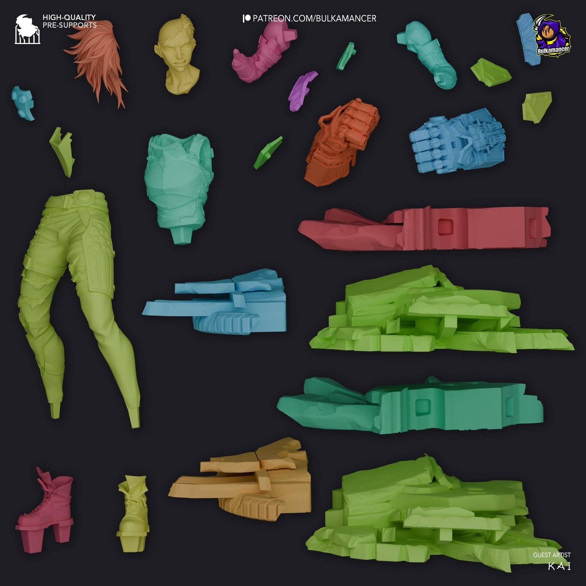 Arcane Diorama | Resin Garage Kit Sculpture Anime Video Game Fan Art Statue | Bulkamancer Sculpts