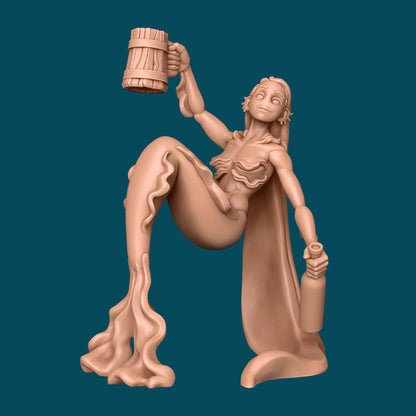 Vanessa, a tipsy siren | D&D TTRPG Miniature | Awkward Penguin Minis