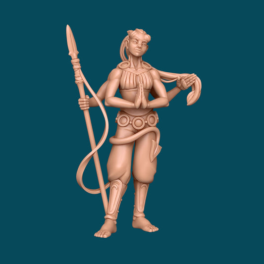 Integrity, a tiefling sentinel | D&D TTRPG Miniature | Awkward Penguin Minis