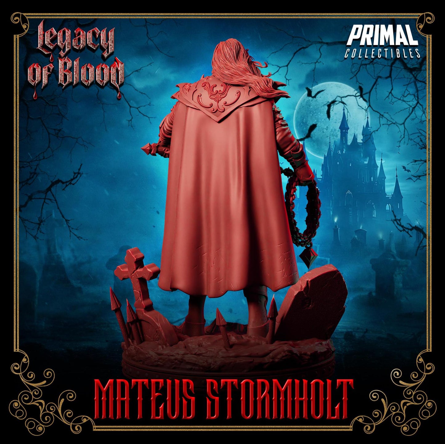Knight Mateus Stormholt | Legacy of Blood | Tabletop Scale | TTRPG D&D Miniature | Primal Collectibles