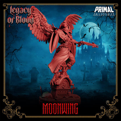 Shadowmancer Moonwing, Wereraven | Legacy of Blood | Tabletop Scale | TTRPG D&D Miniature | Primal Collectibles