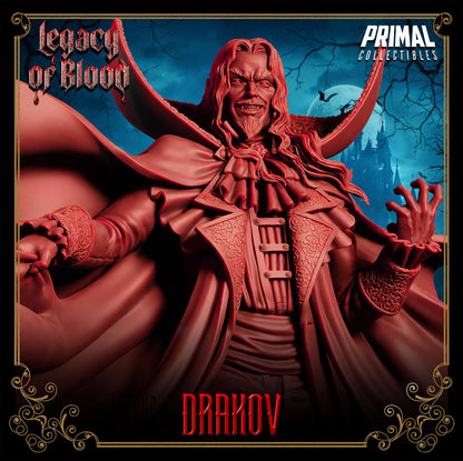 Vampire Lord Drakov | Legacy of Blood | Tabletop Scale | TTRPG D&D Miniature | Primal Collectibles