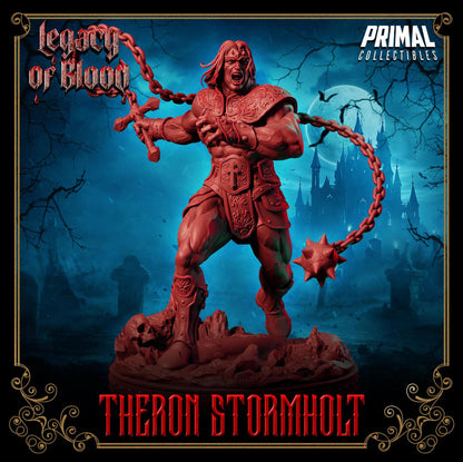 Warrior Theron Stormholt | Legacy of Blood | Tabletop Scale | TTRPG D&D Miniature | Primal Collectibles