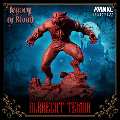 Werewolf Albertch Tremor | Legacy of Blood | Tabletop Scale | TTRPG D&D Miniature | Primal Collectibles