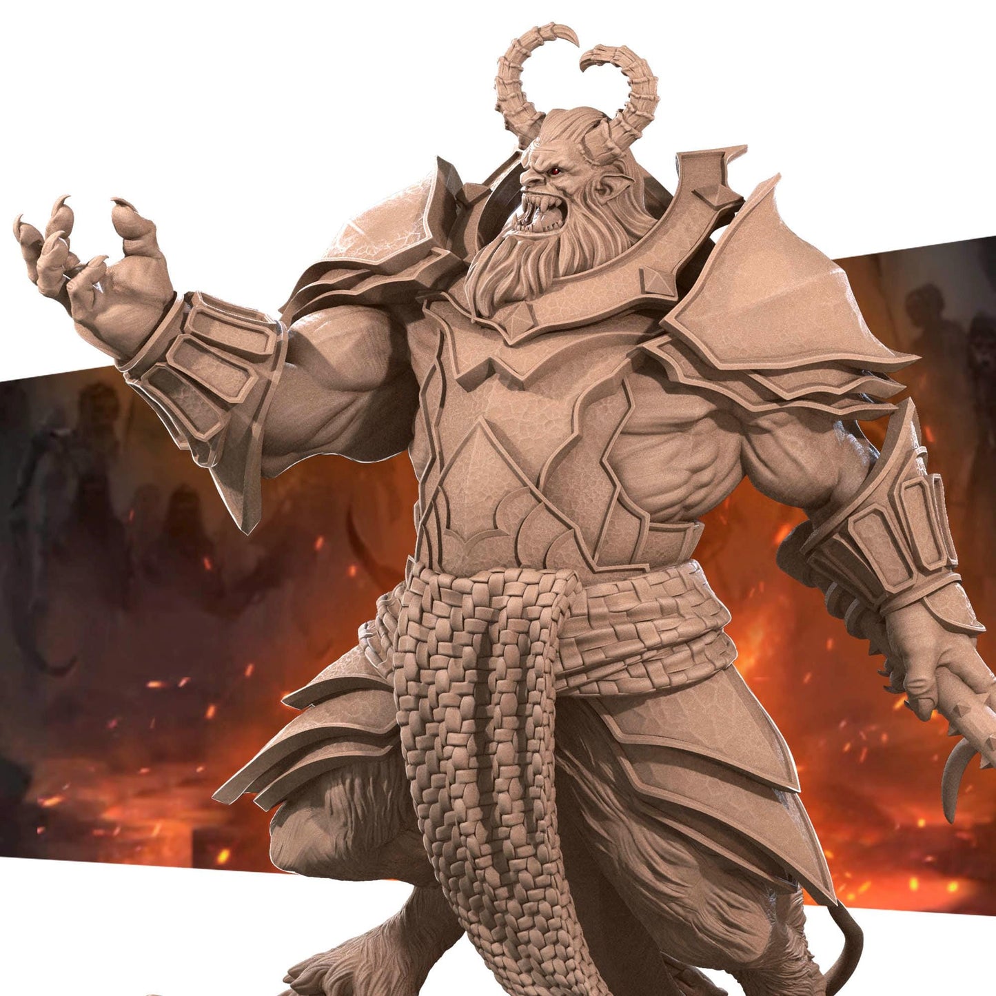 Fire Hellion | TABLETOP SCALE | D&D Pathfinder TTRPG Miniature | Bite the Bullet