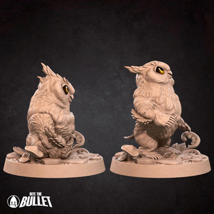 Owlbear Cubs Set | TABLETOP SCALE | D&D Pathfinder TTRPG Miniature | Bite the Bullet