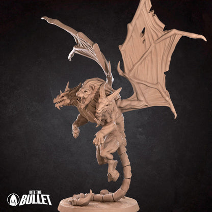 Chimera | TABLETOP SCALE | D&D Pathfinder TTRPG Miniature | Bite the Bullet