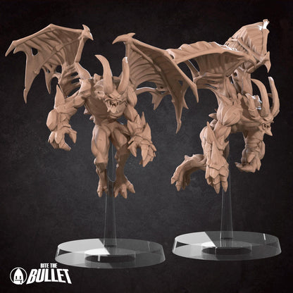 Gargoyle Minions Set | TABLETOP SCALE | D&D Pathfinder TTRPG Miniature | Bite the Bullet
