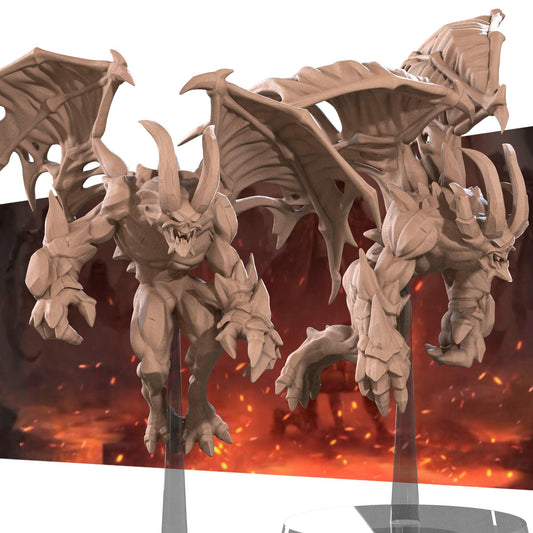 Gargoyle Minions Set | TABLETOP SCALE | D&D Pathfinder TTRPG Miniature | Bite the Bullet