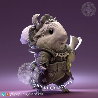 Guinea Pig Merchant | Tabletop or Display Scale | D&D Humblewood TTRPG Miniature | Pepunki Creatures